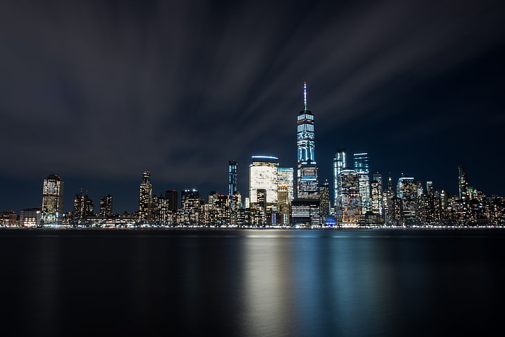 high rise buildings, cityscape, New York City, Manhattan, building exterior, HD wallpaper