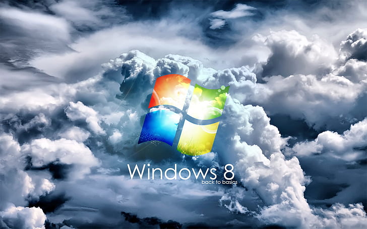 Windows 8 back to basics, Windows8, Clouds, HD wallpaper