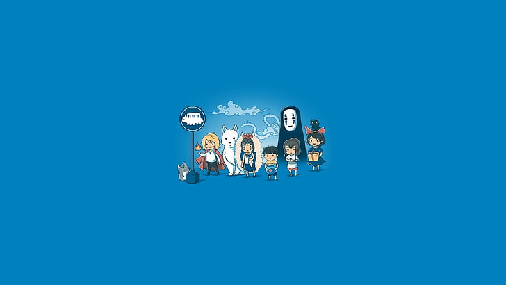 Spirited Away characters illustration, Studio Ghibli, My Neighbor Totoro