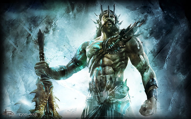 God of War digital wallpaper, video games, Poseidon, mythology, HD wallpaper
