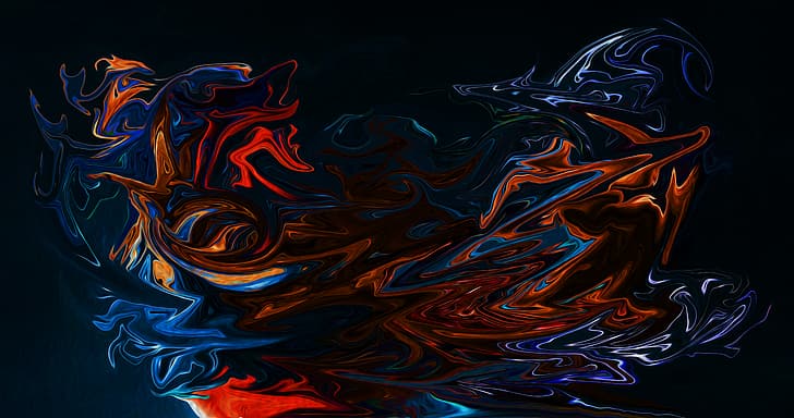 HD wallpaper: abstract, fluid, liquid, dark, black background, colorful,  artwork | Wallpaper Flare