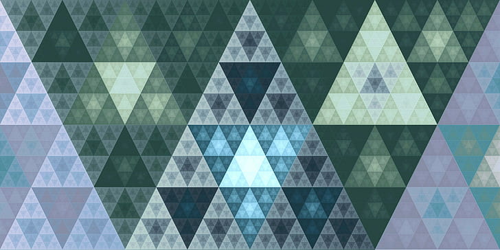 fractal apophysis golden ratio fibonacci sequence triangle digital art 3d abstract, HD wallpaper