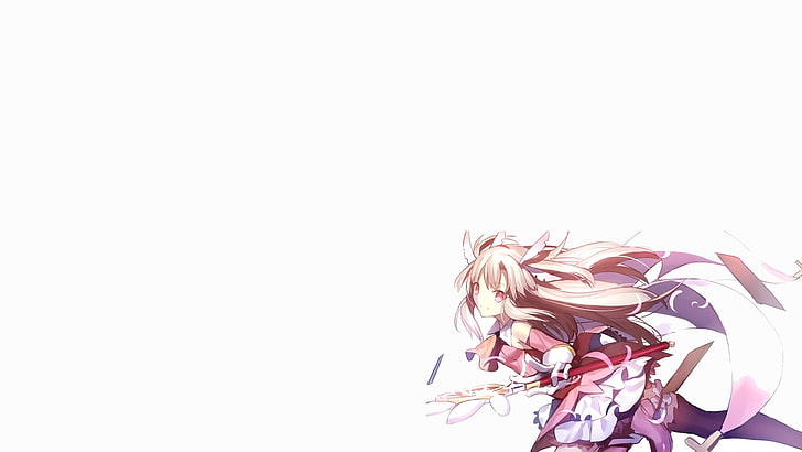 Hd Wallpaper Anime Girls Simple Background White Background