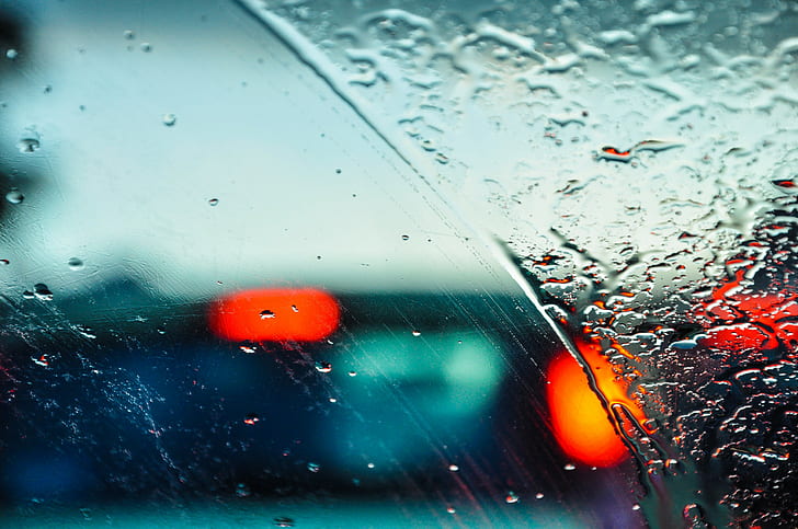 glass filled with water, water on glass, bokeh, rain, drop, raindrop