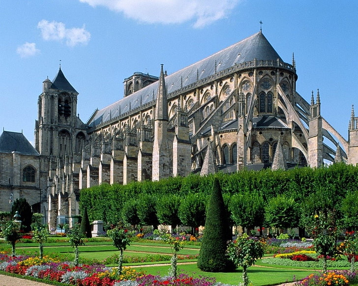 Cathedrals, Bourges Cathedral, Toulouse, HD wallpaper