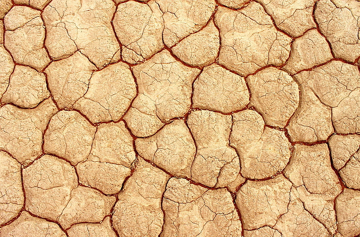 Cracked Earth, brown soil, Elements, nature, parched, backgrounds, HD wallpaper