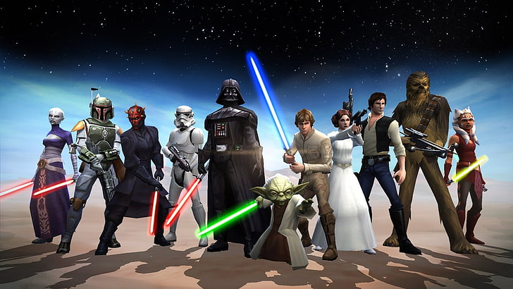 Video Game, Star Wars: Galaxy of Heroes, Ahsoka Tano, Asajj Ventress, HD wallpaper