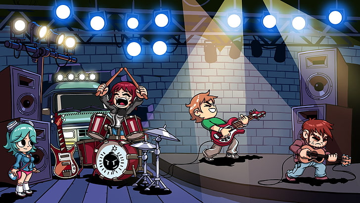four members anime band wallpaper, Scott Pilgrim vs. the World, HD wallpaper