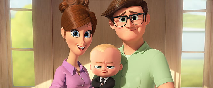 best animation movies, The Boss Baby, family, HD wallpaper