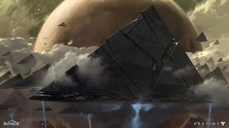 Destiny game wallpaper, Destiny (video game), aircraft, spaceship