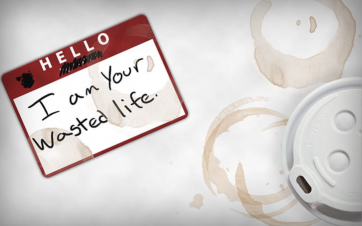 Hello I am your wasted life digital wallpaper, Fight Club, text, HD wallpaper