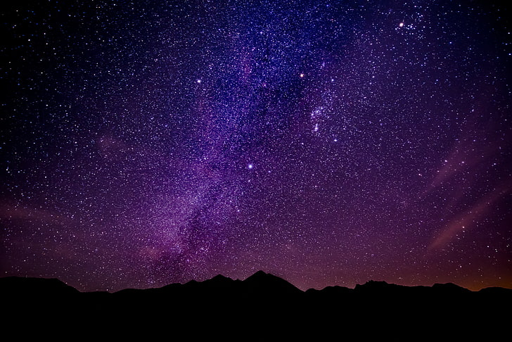 galaxy, stars, night, astronomy, star - space, scenics - nature, HD wallpaper