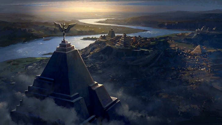 Meereen, City, Concept Art, Pyramids, Game Of Thrones, Game
