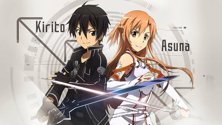Sword Art Online, Asuna Yuuki, Kazuto Kirigaya, Kirito (Sword Art Online)