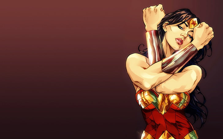 Wonder Woman wallpaper, superheroines, studio shot, one person