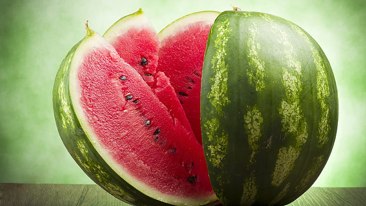 Watermelon, slices, summer delicious fruit