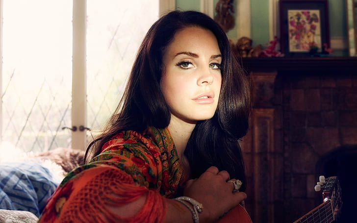 Lana Del Rey 05, women's red and green blouse, HD wallpaper