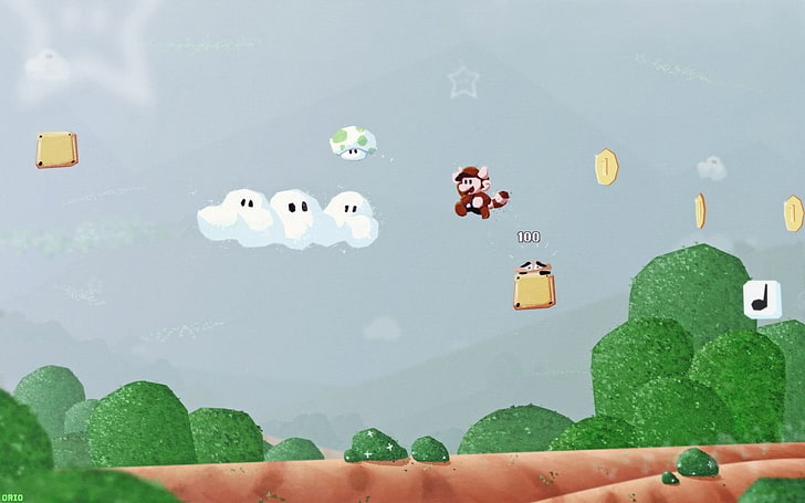 Super Mario Bros. 3 screenshot, video games, artwork, Nintendo, HD wallpaper