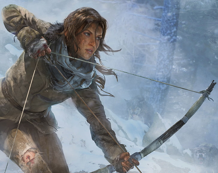 Rise of the Tomb Raider Concept Art, Tomb Raider Lara Croft digital wallpaper