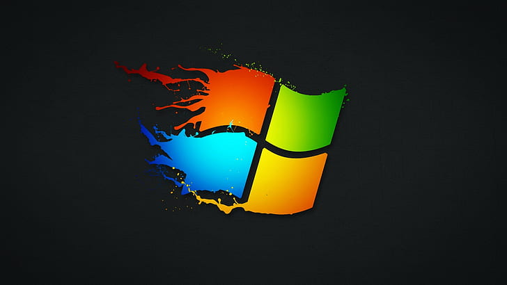 Microsoft Windows, Paint Splatter, Simple Background, Windows 7