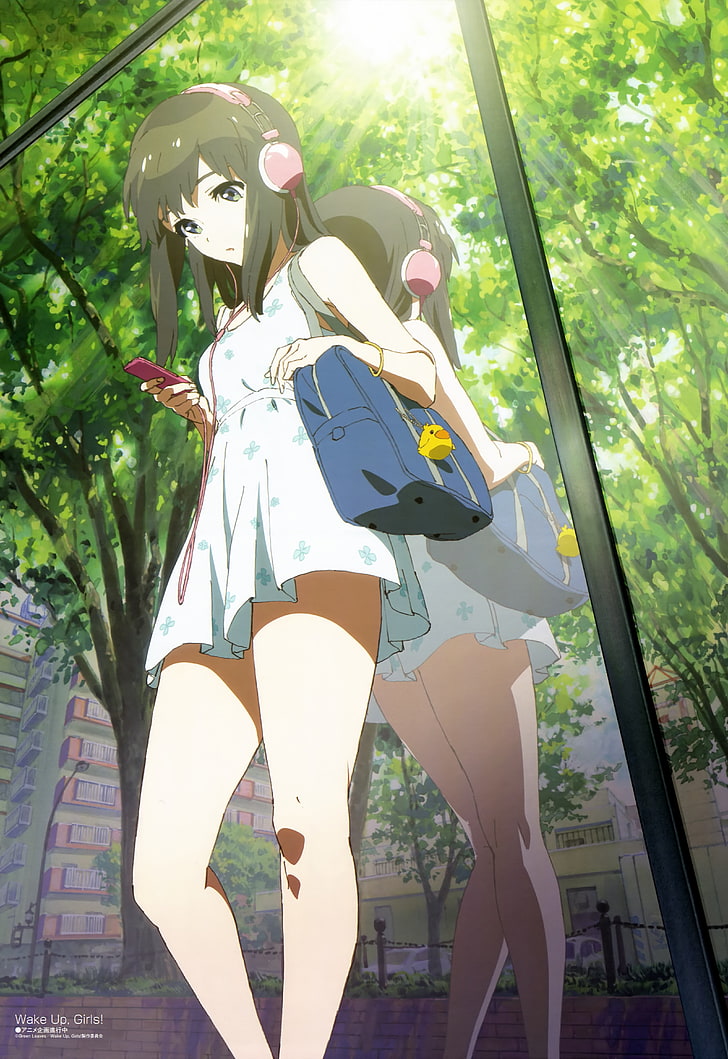 female anime character illustration, anime girls, alone, Wake Up Girls!