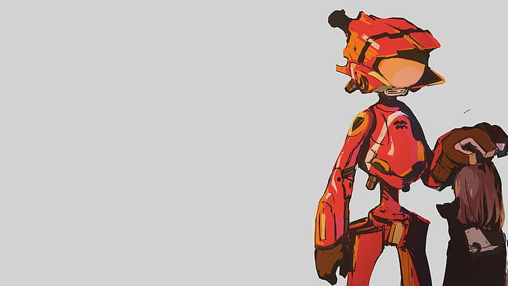 FLCL, Canti, anime, copy space, representation, art and craft, HD wallpaper