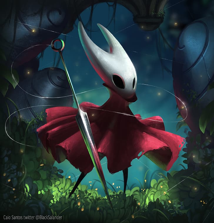 hollow knight wallpaper hornet and knight