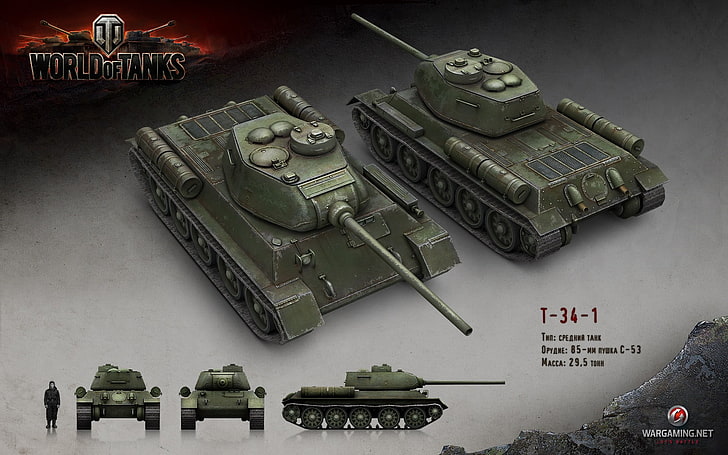 gray and black car engine bay, World of Tanks, wargaming, T-34, HD wallpaper