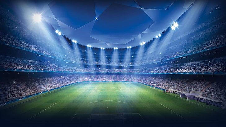 stadium, arena, lighting, football, illuminated, lighting equipment, HD wallpaper