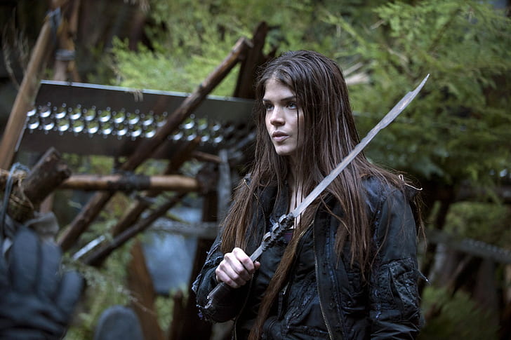 actress, women, warrior, The 100, Marie Avgeropoulos, sword