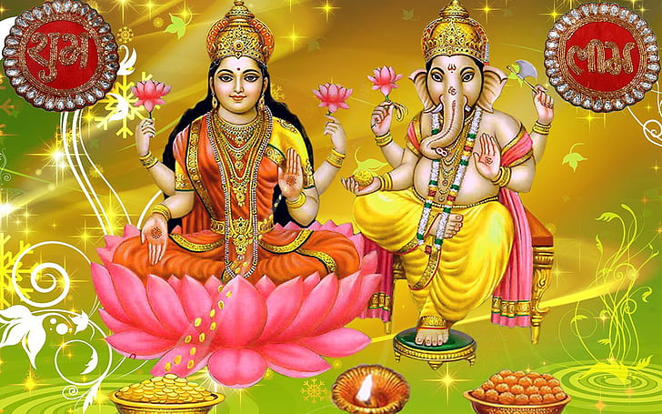 God Laxmi Ganesh Diwali Wallpaper Hd For Mobile Free Download 1920×1200