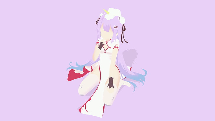 HD wallpaper: unicorn, anime, anime girls, purple hair, minimalism, vector  | Wallpaper Flare