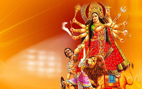 HD wallpaper: Happy Navratri Maa Durga Images For Hd Wallpaper 1920×1200 |  Wallpaper Flare