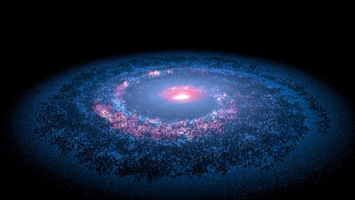 Spiral galaxy, NASA, Solar system, Milky way, 4K, Spitzer Space Telescope, HD wallpaper