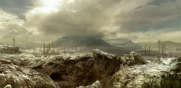 fallout 3 video games artwork fallout wasteland, HD wallpaper
