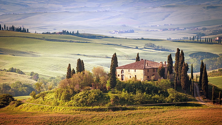 tuscany, podere belvedere, italy, europe, villa podere belvedere, HD wallpaper