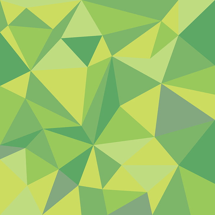 triangle, abstract, abstract pattern, green, HD wallpaper