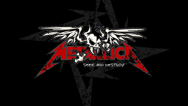 Hd Wallpaper Metallica Seek And Destroy Wallpaper Sake Red Vector Black Color Wallpaper Flare