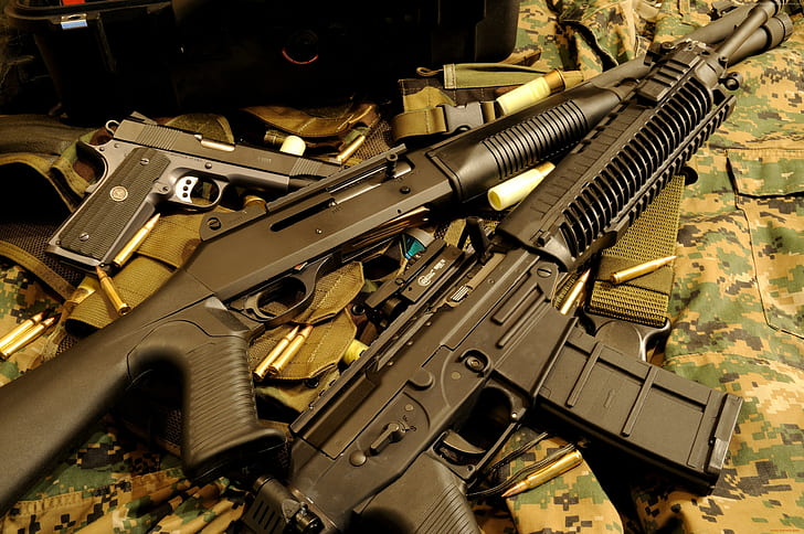 Italy, rifle, Super 90, semi-automatic, Benelli, shotgun, m4, HD wallpaper
