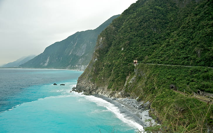 Taiwan 2009 Cingshui Cliffs On Suhua Highway Frd 6762 Pano Extracted, HD wallpaper