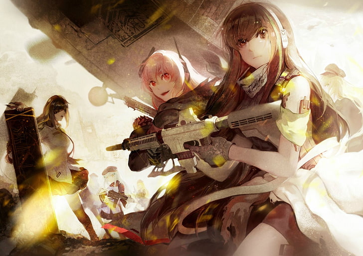 anime, Girls_Frontline, gun, Girls Frontline, girls with guns