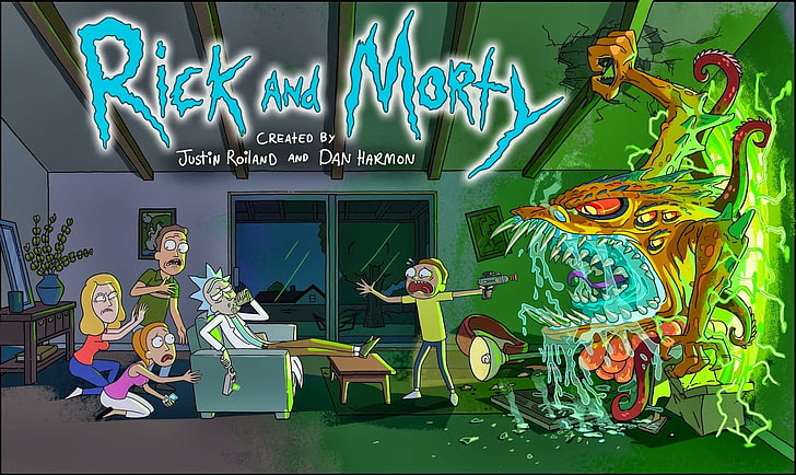 Rick and Morty illustration, Rick Sanchez, Morty Smith, Beth Smith