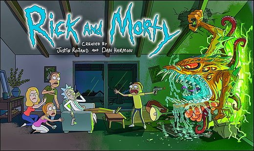 HD wallpaper: Rick and Morty wallpaper, Rick Sanchez, Morty Smith