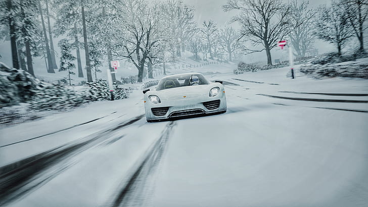 Porsche, Porsche 918 Spyder, car, Forza Horizon 4, video games, HD wallpaper