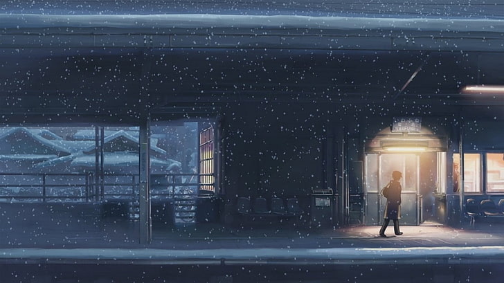 anime, 5 Centimeters Per Second, real people, architecture, HD wallpaper