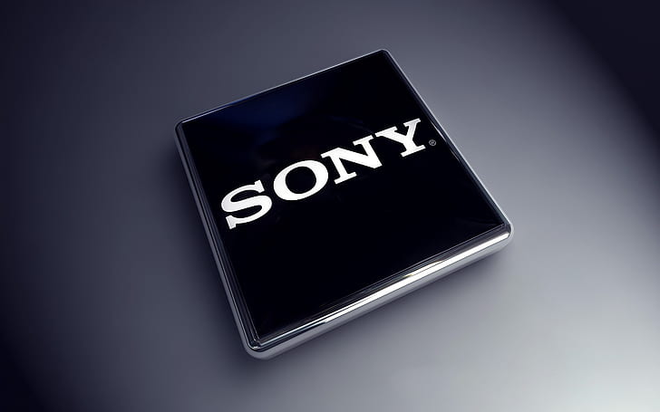 sony, company, logo, black, gray, HD wallpaper