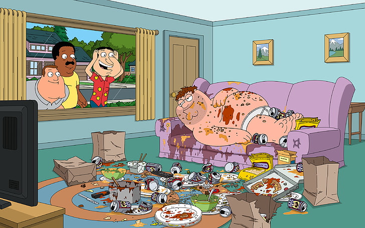 Family Guy, Peter Griffin, tv series, Glenn Quagmire, Joe Swanson