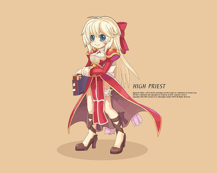 High Priest Ragnarok illustration, ragnarok online, girl, blonde