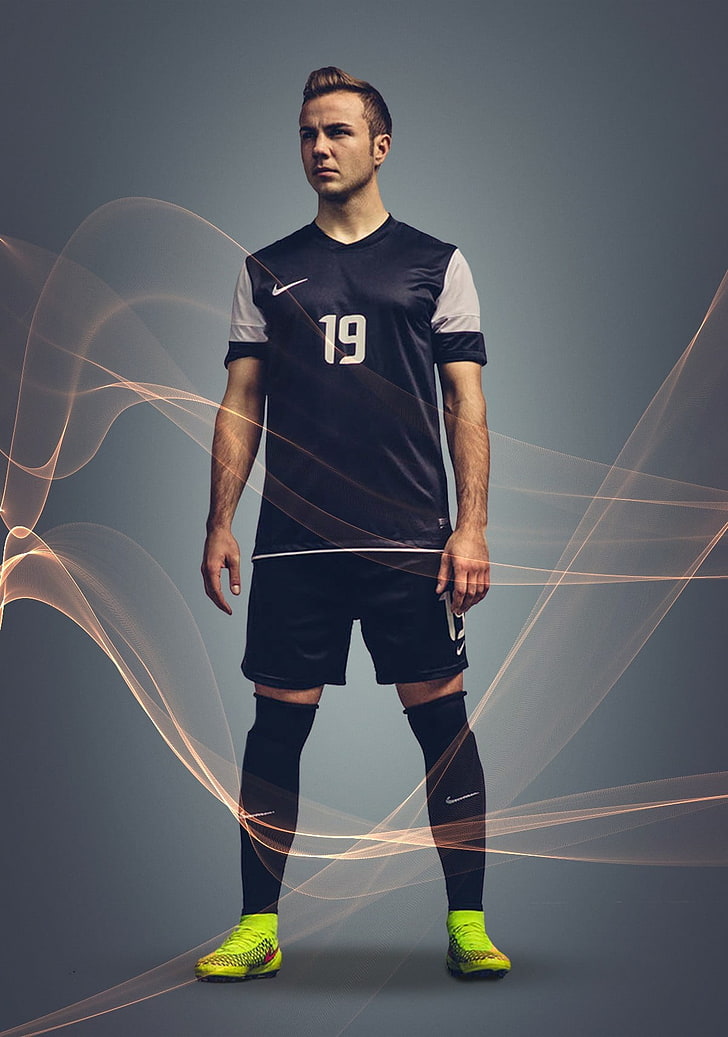 pair of black knee-high socks, footballers, sport, one person, HD wallpaper