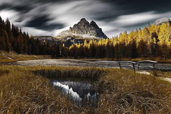 dark, sky, Dolomites (mountains), Italy, nature, landscape, HD wallpaper